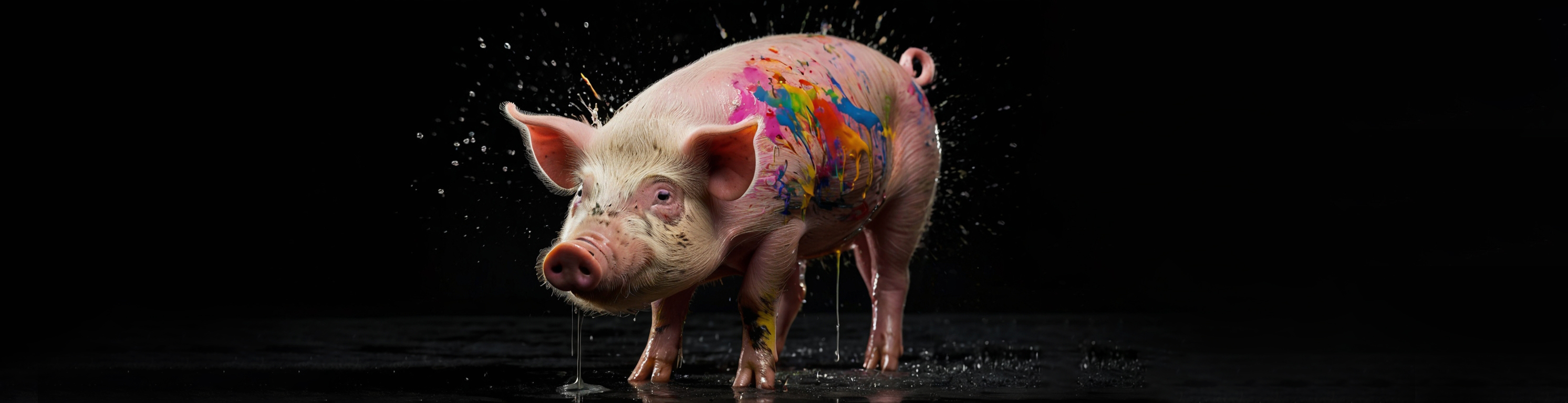 Leonardo_Kino_XL_pig_on_black_background_splashes_of_paint_rea_3 (1)